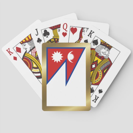 Nepalese vlagspelkaarten pokerkaarten (Achterkant)