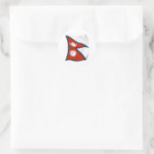 Nepalese Vlagsticker Ronde Sticker (Tas)