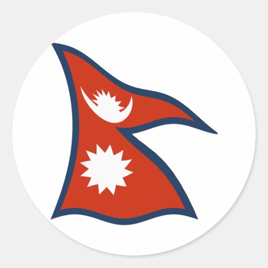 Nepalese Vlagsticker Ronde Sticker (Voorkant)