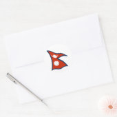 Nepalese Vlagsticker Ronde Sticker (Envelop)