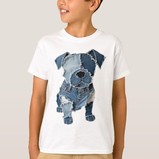 Nepalezen Patchwork Hond T-Shirt (Voorkant)