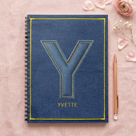 Nepalezenim Gele Steek Letter Y Monogram Notitieboek