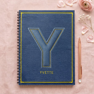 Nepalezenim Gele Steek Letter Y Monogram Notitieboek