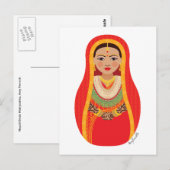 Nepali Bride Matryoshka Briefkaart (Voorkant / Achterkant)