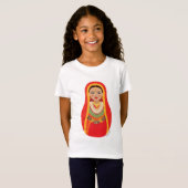 Nepali Bride Matryoshka Girls' T-shirt (Voorkant volledig)