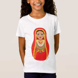 Nepali Bride Matryoshka Girls' T-shirt