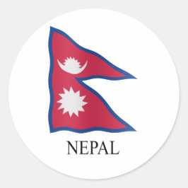 Nepali flag ronde sticker