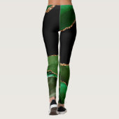 Nepallegroene gemarmerde agaat Contemporary Leggings (Achterkant)