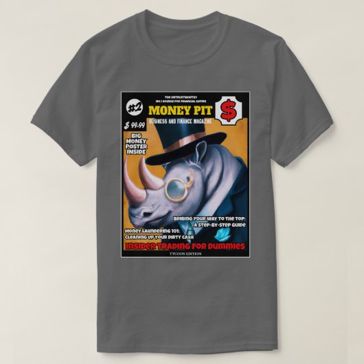nepbedrijf en financieel tijdschrift money pit bri t-shirt (Design voorkant)
