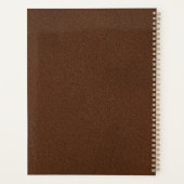 Nepbruine leertstructuur met goudkleurige folie ba planner (Achterkant)