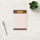 Nepbruine leertstructuur met goudkleurige folie ba post-it® notes (Kantoor)