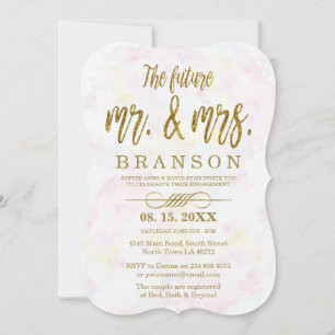 Nepen goud folie Mr. en Mrs. typografie trouwkaart Kaart