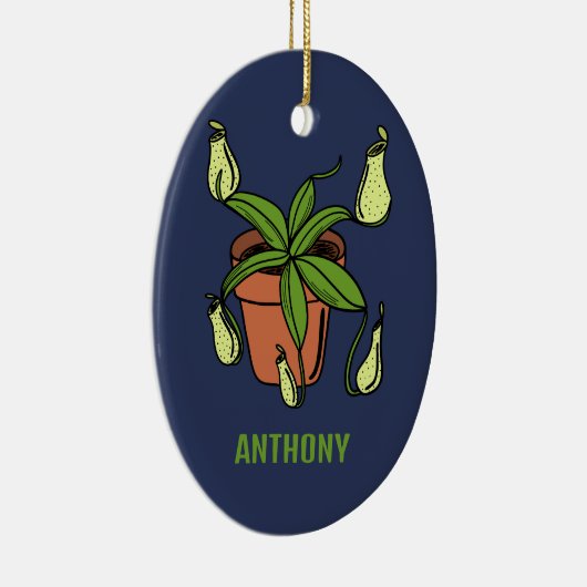 Nepenthes Pitcher Plant Illustration Personalized Keramisch Ornament (Rechts)