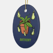 Nepenthes Pitcher Plant Illustration Personalized Keramisch Ornament (Links)