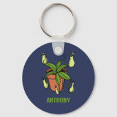 Nepenthes Pitcher Plant Illustration Personalized Sleutelhanger (Voorkant)
