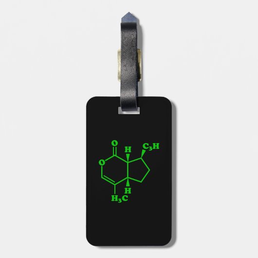 Nepetalacton Moleculaire chemische formule Bagagelabel (Achterkant verticaal)