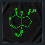 Nepetalacton Moleculaire chemische formule Bandana<br><div class="desc">Catnip Nepetalactone Molecule ~ Chemical Skeletal structural Formula Organic Compound. Wereldbol Trotters is gespecialiseerd in idiosyncratische beelden van rond het wereldbol. Hier zult u unieke Wenskaarten,  Briefkaarten,  Posters,  de Gevallen van de Telefoon,  Stickers,  Muismatten en meer vinden.</div>