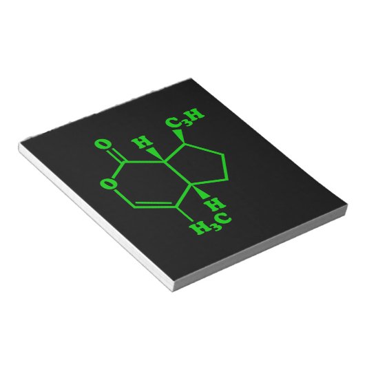 Nepetalacton Moleculaire chemische formule Notitieblok (Schuin)
