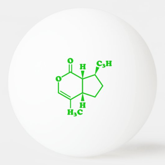 Nepetalacton Moleculaire chemische formule Pingpongbal (Voorkant)