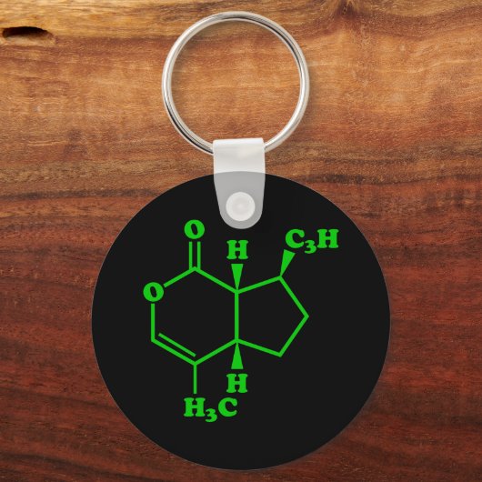 Nepetalacton Moleculaire chemische formule Sleutelhanger (Voorkant)
