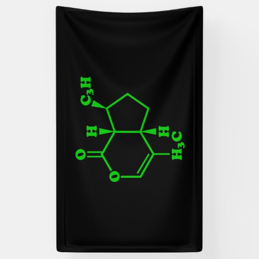 Nepetalacton Moleculaire chemische formule Spandoek (Verticaal)