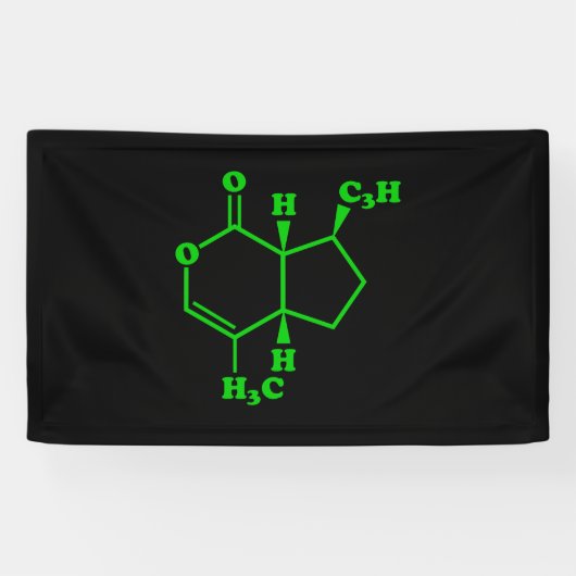 Nepetalacton Moleculaire chemische formule Spandoek (Horizontaal)