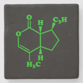 Nepetalacton Moleculaire chemische formule Stenen Onderzetter (Voorkant)