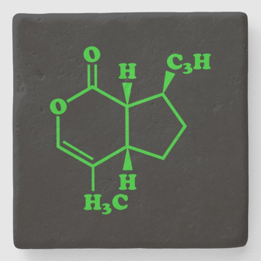 Nepetalacton Moleculaire chemische formule Stenen Onderzetter (Voorkant)