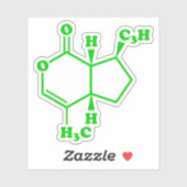 Nepetalacton Moleculaire chemische formule Sticker (Vel)