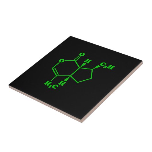 Nepetalacton Moleculaire chemische formule Tegeltje (Zijkant)