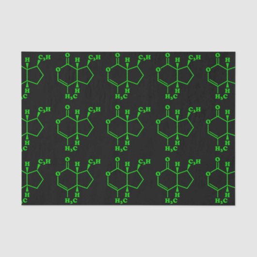 Nepetalacton Moleculaire chemische formule Tissuepapier (Voorkant)