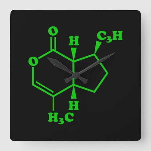 Nepetalacton Moleculaire chemische formule Vierkante Klok (Voorkant)