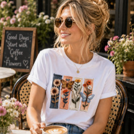 Nepgaren Bloemen Shirt met Retro Wildbloemen, Bota