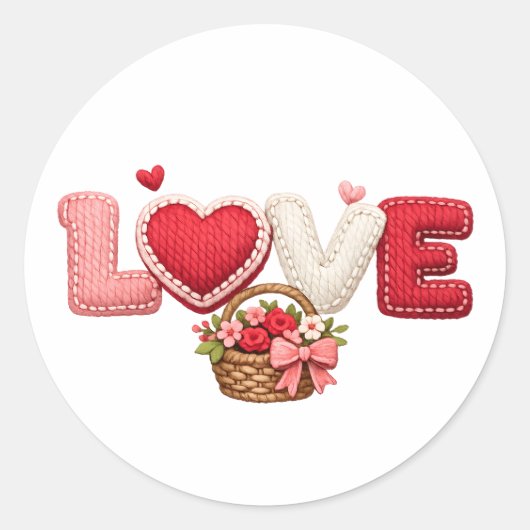 Nepgaren Crochet Liefde Sticker – Fuzzy Cherry Val (Voorkant)