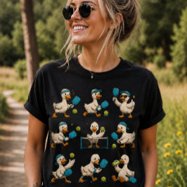 Nepgarenen Dwaze Gans Speelt Pickleball Tri-Blend Shirt