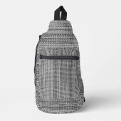 Nepgebreide stof grijs sling bag (Voorkant)