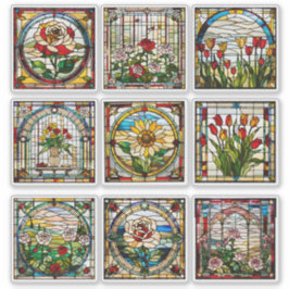 Nepgeglazuurde Bloementuin Collectie Sticker
