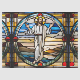 Nepglas-in-lood Jezus voor Decoupage Ambacht Tissu Tissuepapier