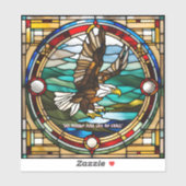 Nepglasschilderij Amerikaanse Zeearend Sticker (Vel)