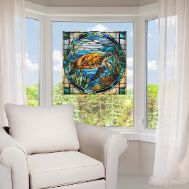 Nepglasschilderij Zeeschildpad Raamfolie Raamsticker