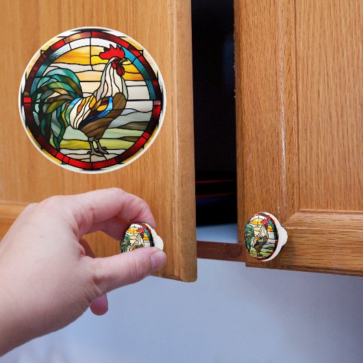 Nepglasschilderkunst Haan Keramische Knop