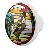 Nepglasschilderkunst Haan Keramische Knop (Rechts)