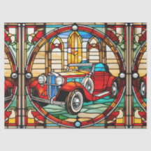 Nepglasschilderkunst Klassieke Auto voor Decoupage