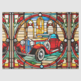 Nepglasschilderkunst Klassieke Auto voor Decoupage Tissuepapier