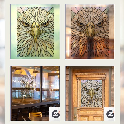Nepglasschilderkunst van een adelaar raamsticker
