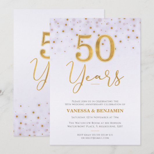 Nepgoud 50 jaar 50ste huwelijksjubileum kaart (Voorkant / Achterkant)