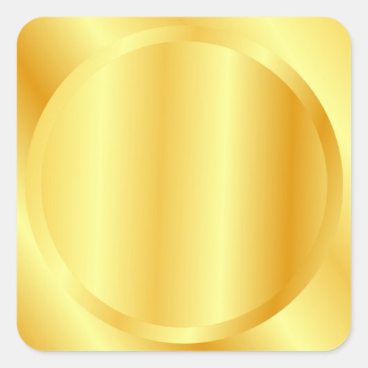 Nepgoud Aangepaste Metallic Look Lege Sjabloon Vierkante Sticker (Voorkant)