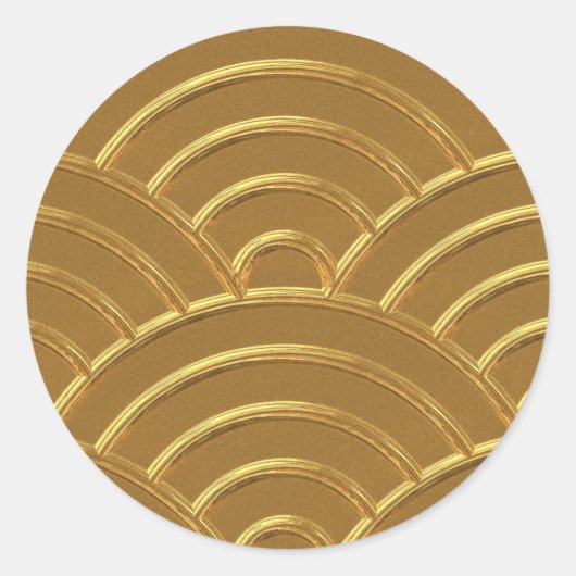 Nepgoud Art Deco Boog Seigaiha Envelope Zegel (Voorkant)