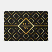 Nepgoud As-monogram – Zwart & Goud Deurmat (Voorkant)