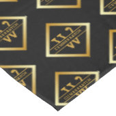 Nepgoud As-monogram – Zwart & Goud Tafelkleed (Gekanteld)